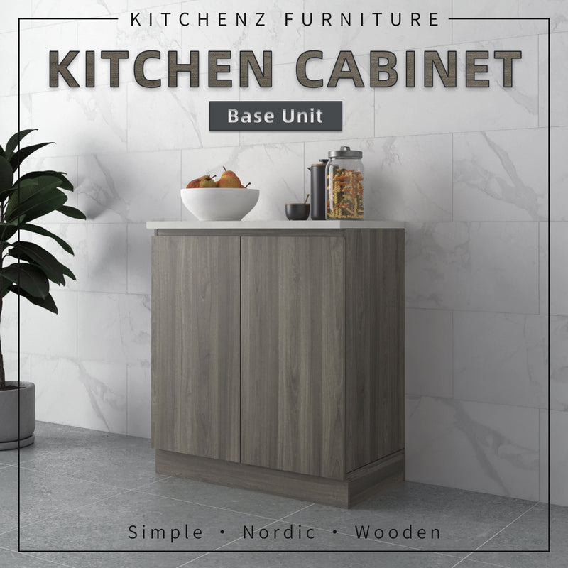 (EM) 2.6FT Doterra Series Kitchen Cabinets Base Unit Kitchen Storage Kabinet Dapur-KBC-MFCD9020-CC+MW