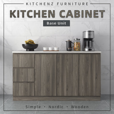 (EM) 5.2FT Doterra Series Kitchen Cabinets Base Unit Kitchen Storage Drawer Storage Kabinet Dapur-KBC-MFCD9033-CC+MW