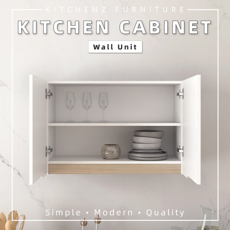 (EM) [FREE Shipping] 2.6FT Sinowa Series Full Melamine Kitchen Cabinet Wall Unit / Kitchen Storage-HMZ-KWC-M6115-WT