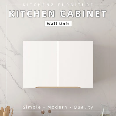 (FREE Shipping) 2.6FT Sinowa Series Full Melamine Kitchen Cabinet Wall Unit / Kitchen Storage-HMZ-KWC-M6115-WT