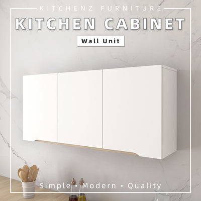 (EM) [FREE Shipping] 4FT Sinowa Series Full Melamine Kitchen Cabinet Wall Unit / Kitchen Storage-HMZ-KWC-M6125-WT