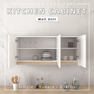 (EM) [FREE Shipping] 4FT Sinowa Series Full Melamine Kitchen Cabinet Wall Unit / Kitchen Storage-HMZ-KWC-M6125-WT