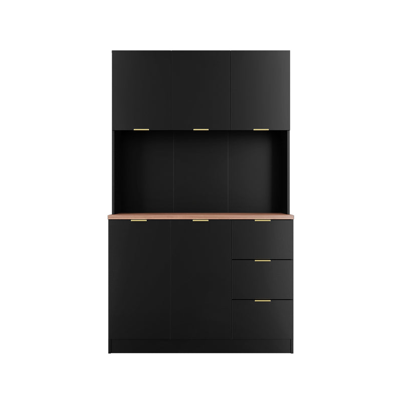 (FREE Shipping) 4FT Layra Series Full Melamine 3 Door Soft Close Kitchen Cabinet Tall Unit - M2565