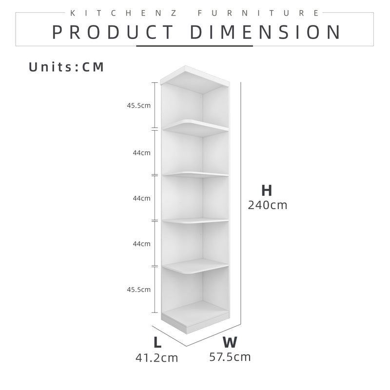 [FREE Shipping & FREE Installation] 8x8FT Full Melamine Gold Frame Anti Jump Sliding Wardrobe Almari Baju