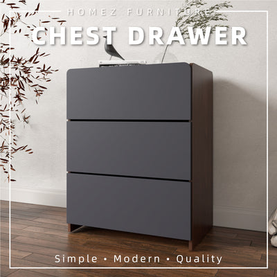 Molten Series Full Melamine Chest Drawer - M7777-FW+GY