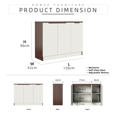 (Free Shipping) 4FT Cedar Series Full Melamine Base Unit Kitchen Cabinet with Soft Close Door - M9315-FW+CR