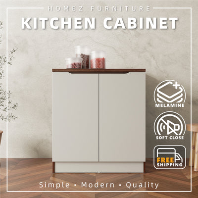 (Free Shipping) 2.6FT Cedar Series Full Melamine Base Unit Kitchen Cabinet with Soft Close Door - M9385-FW+CR