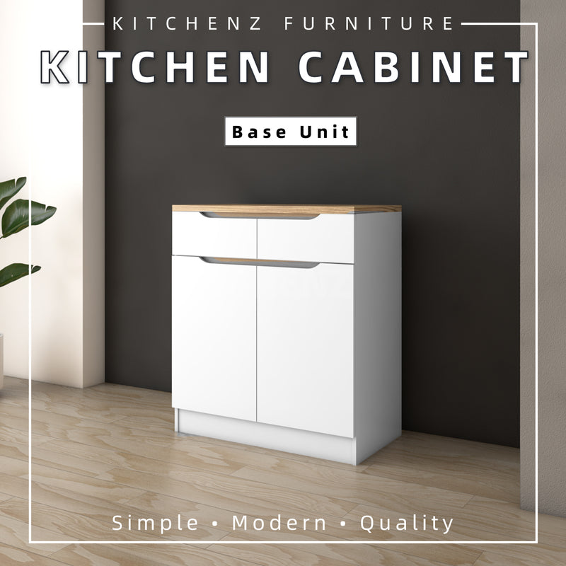 (EM) 2.6FT Situra Series Kitchen Cabinets Base Unit / Kitchen Storage-HMZ-KBC-MFCS9080-WT