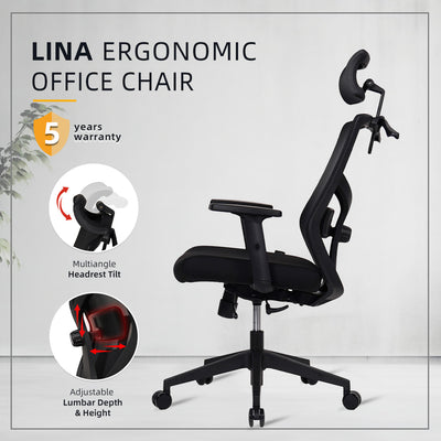 Lina / Joy High Back Mesh Ergonomic Office Chair-HMZ-OC-HB-LINA/JOY