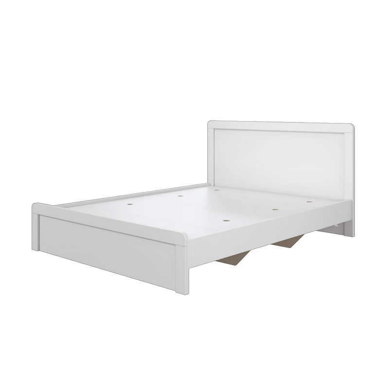 6.8FT Oliver Series Classic Modern White Queen Bed Frame Katil Queen Bed Frame - HMZ-FN-BF-Oliver-Q