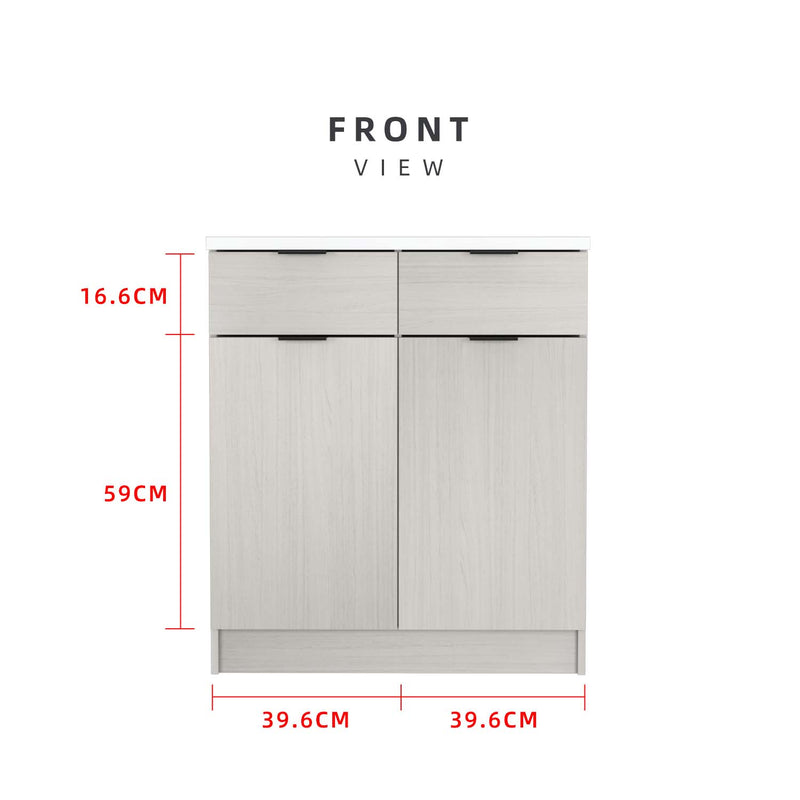 (EM) 2.6FT Wesley Series Kitchen Cabinets Base Unit / Kitchen Storage-HMZ-KBC-W9080-WW