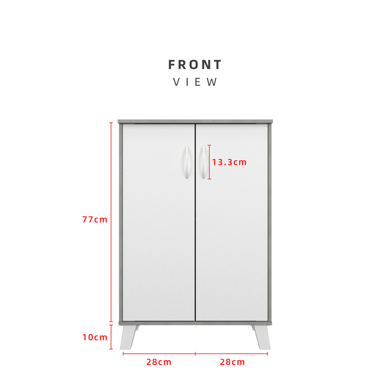 (EM) 2FT Shoe Cabinet Mordernist Design with 2 Door Storage Shoe Rack / Rak Kasut - HMZ-FN-SR-1476