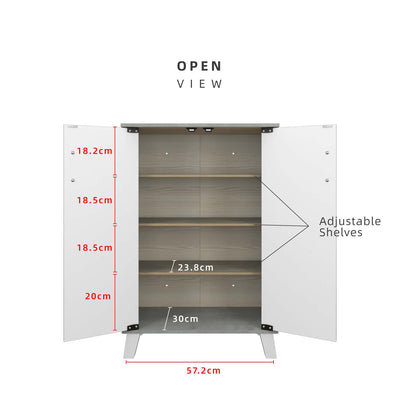 (EM) 2FT Shoe Cabinet Mordernist Design with 2 Door Storage Shoe Rack / Rak Kasut - HMZ-FN-SR-1476