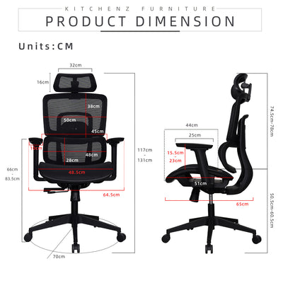 [MAY SPECIAL COMBO] High Back Office Chair Adjustable 4FT Writting Table LED Open Storage with Drawers