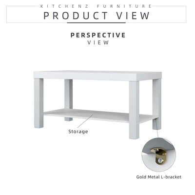 (EM) 3FT Coffee Table / Meja Kopi / Side Table Modern Design-HMZ-FN-CT-2905-WT