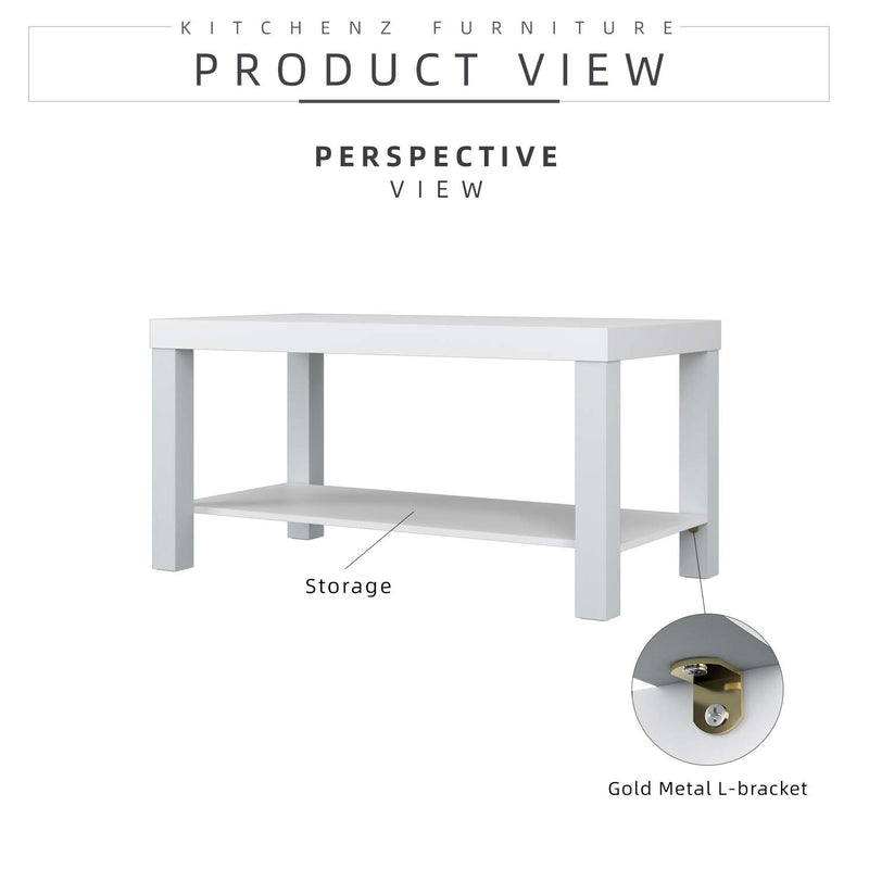 3FT Coffee Table / Meja Kopi / Side Table Modern Design-HMZ-FN-CT-2905-WT