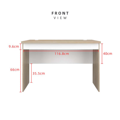 (EM) 3.9FT/4.9FT/5.9FT Full Melamine Writing Table Study Table with Cable Grommets Desk - M2804/M2805/M2806