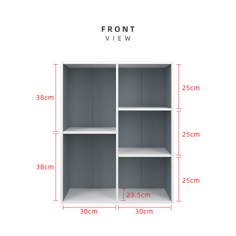 3/4/5 Tier Storage White Color Box Bookcase Cabinet / Multipurpose Cabinet/ Rak Buku Kayu - HMZ-FN-CB-1001/1011/1021