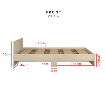 (EM) 6.3FT Single Size Wooden Bed Frame / Katil Single - HMZ-FN-BF-8202/8222