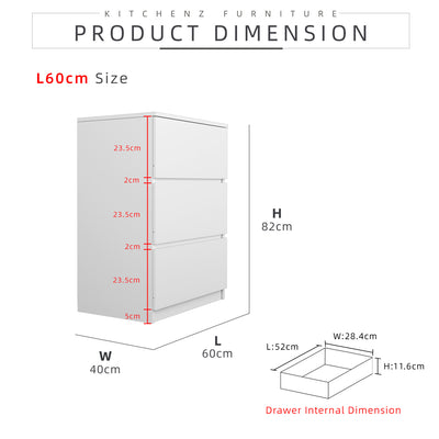 (EM) 3FT Chest Drawer with 3 Layers Drawer Storage-HMZ-FN-CD-7000/7010