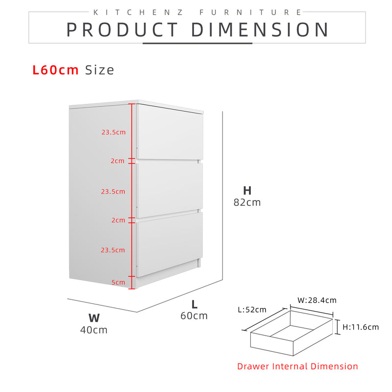 (EM) 3FT Chest Drawer with 3 Layers Drawer Storage-HMZ-FN-CD-7000/7010