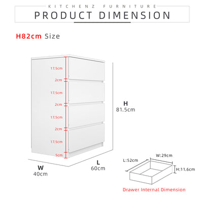 (EM) 3FT Chest Drawer with 4 Layers Drawer Storage-HMZ-FN-CD-7001/7011