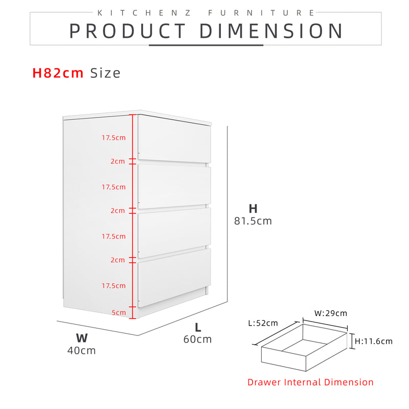 (EM) 3FT Chest Drawer with 4 Layers Drawer Storage-HMZ-FN-CD-7001/7011