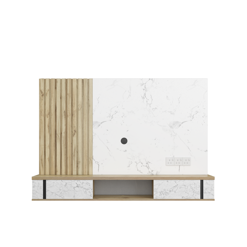 6FT Wall TV Cabinet with 2 Sliding Door Kabinet TV Dinding (1506+1507)