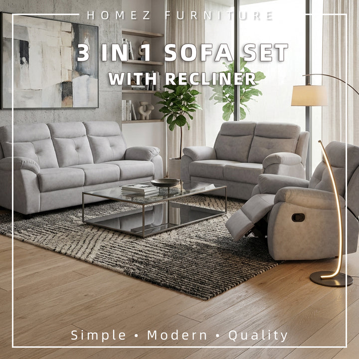 FREE Shipping & FREE Installation] 3 IN 1 Sofa Set Easy Clean