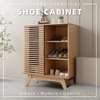 Aoki Series 3FT Shoe Cabinet Storage Sliding Door Living Entry Furniture Rak Kasut - SR-A7960