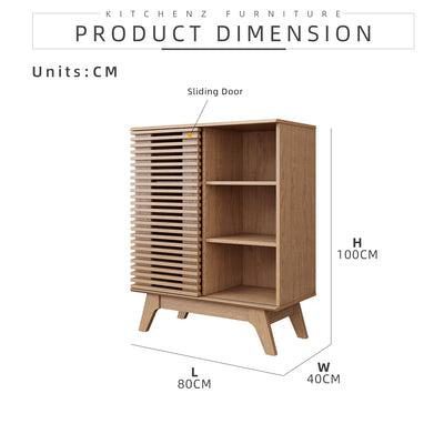 Aoki Series 3FT Shoe Cabinet Storage Sliding Door Living Entry Furniture Rak Kasut - SR-A7960