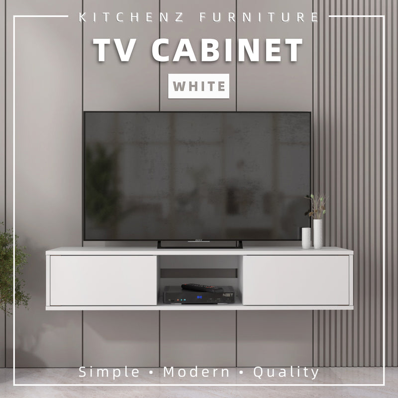 (EM) 4FT LEGEND TV Cabinet Solid Board with 1 Door 2 Open Storage-HMZ-FN-TC-5914V2/5924