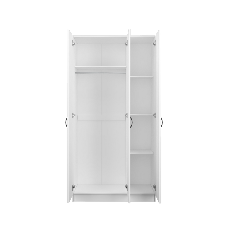 (EM) 3FT 3 Door Wardrobe Solid Board with 6 Shelves-HMZ-FN-WD-6001/6021/6051