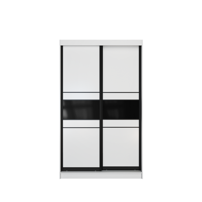 [FREE SHIPPING & FREE INSTALLATION] 4FT Sliding Door Wardrobe 2 Hanging Rods Storage Almari Baju - 6915