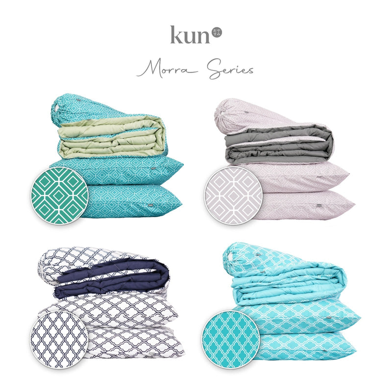 (EM)Kun Morra Printed Series Premium Bed Linen; Pillowcase, Bolster Case, Fitted Bedsheet, Quilt Cover (Individual)