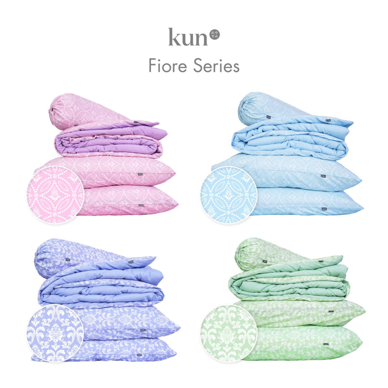 (EM)Kun Fiore Printed Series Premium Bed Linen; Pillowcase, Bolster Case, Fitted Bedsheet, Quilt Cover (Individual)