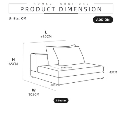 [FREE Shipping] LIBERTY Series Semi-Customizable Modular Sofa (Contact Us for Colour/Fabric Selection) - HMZ-FN-SF-LIBERTY