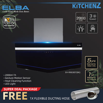 (FREE Shipping) Elba Designer Hood With EGH-K8842G(BK) Combo Set
