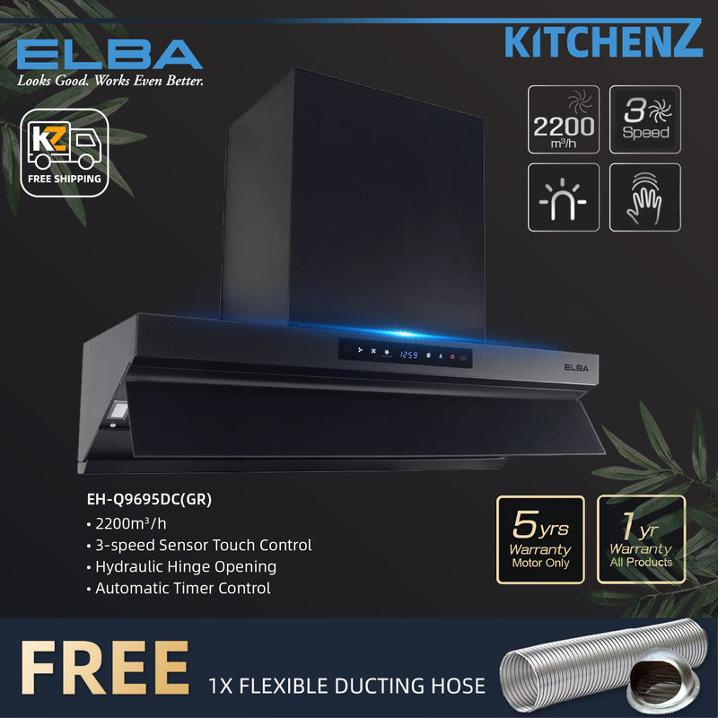 (FREE SHIPPING) Elba APHANITE Designer Hood Hob Link Technology - EH-Q9695DC(GR)