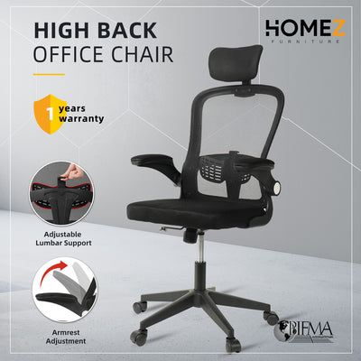 [MAY SPECIAL COMBO] High Back Office Chair Adjustable 4FT Writting Table LED Open Storage with Drawers