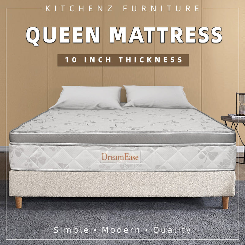 [FREE Shipping Combo] 6in1/4in1 Jordan Queen BedFrame Dreamease Queen Mattress 3 Door Wardrobe Side Table 2PCS Eco Pillow