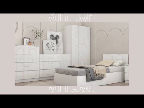 6.5FT Simona Series Queen Bed Frame Particle Board with Headboard / Katil Queen - HMZ-FN-BF-Simona-Q