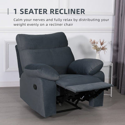 (FREE Shipping & Free Installation) Sofa Set 1+2+3 Seater Recliner Seat Dark Grey Cat Claw Fabric / Modern Classic / Wood Legs-HMZ-FN-SF-FBG261-DGY-FULL