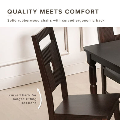 [2PCS] Solid Wood Dining Chair With Cushion and Modern Style Kerusi Makan