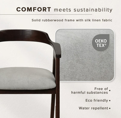 (EM) Neo Dining Table Marco Chair Solid Rubberwood - DT-NEO(15090) MARCO