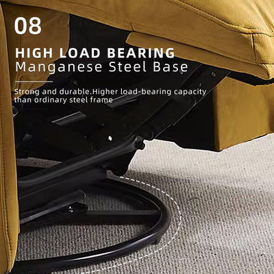 2.7FT 1 Seater Recliner Velvet Fabric Sofa Lazy Chair Yellow/Orange/Green/Cream - HMZ-FN-SF-40209
