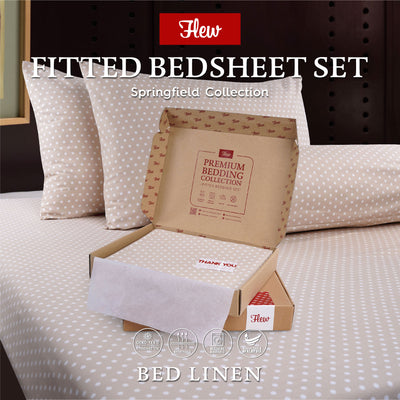 Flew Springfield Collection Premium Fitted Bedsheet Set/Single/Super Single/Queen/King