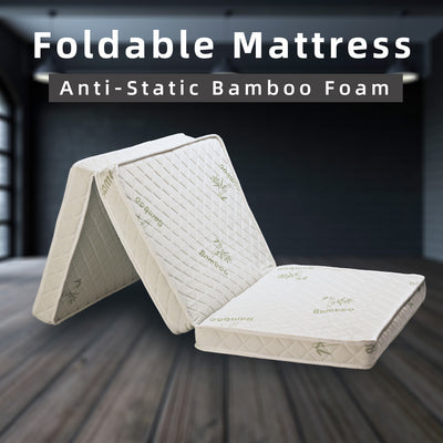 (EM) 2.5/3" Latex Feel Foldable Anti-Static Bamboo Foam Mattress with Portable Carry Bag-HMZ-FMT-BAMBOO-2.5INCH/3INCH