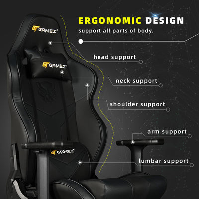 PANTHER Gaming Chair / Kerusi Gaming / PU Leather 2.0 / Ergonomic Design / Legrest Support-GTC-GC-5008-PANTHER