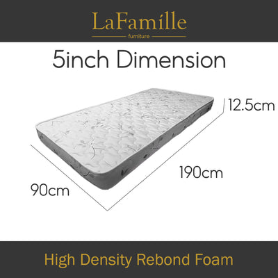 3FT Single Size Mattress Student High Density Rebond Foam Mattress - LF-MT-HDRF